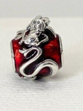 Pandora Red Dragon Murano Charm Bead
